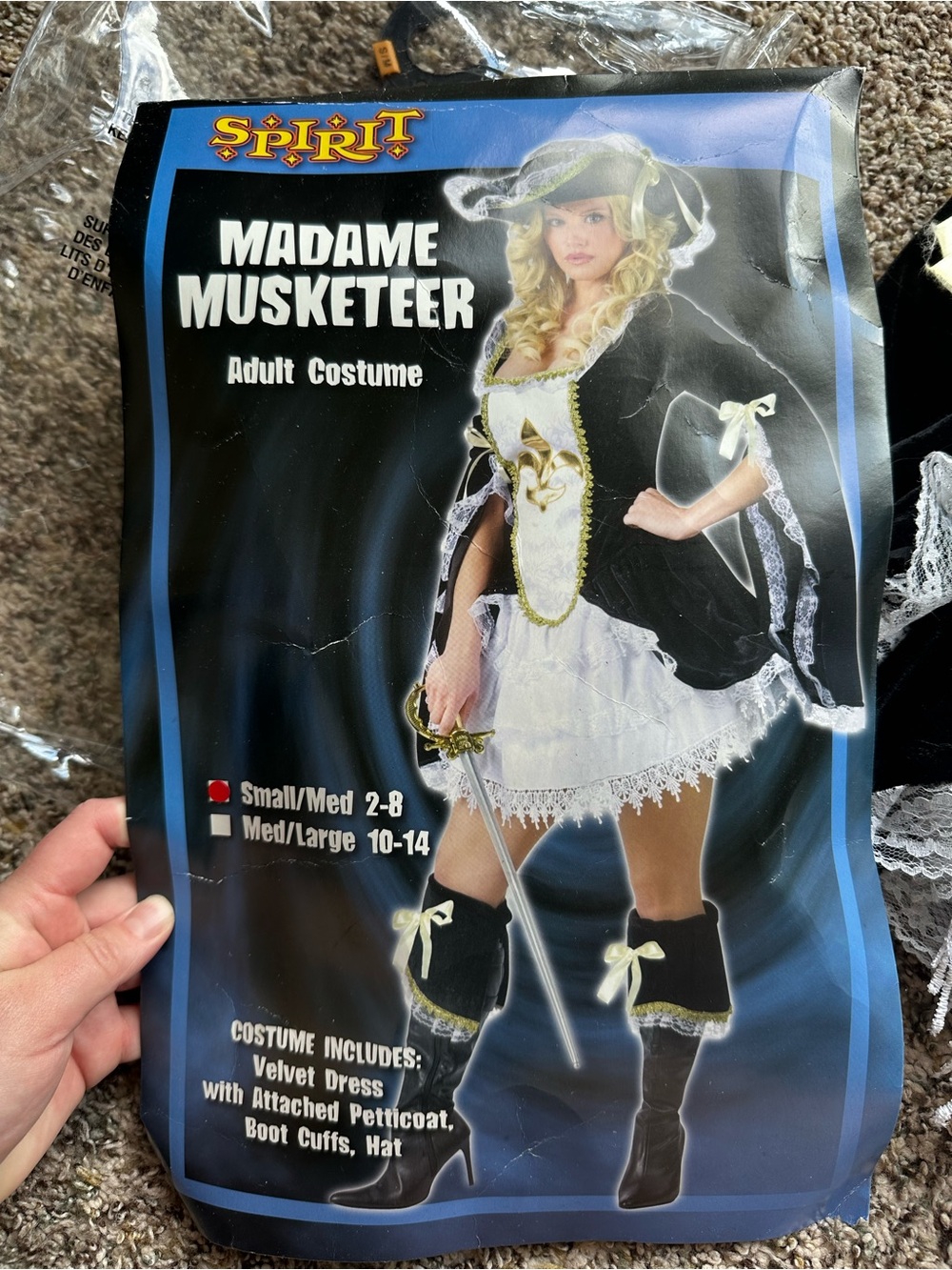 Spirit Halloween Madame Musketeer Costume size small - Picture 3 of 12